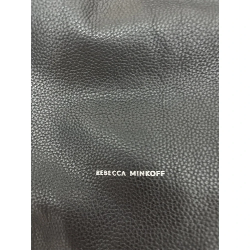 Rebecca Minkoff Black Leather Slouchy Hobo Bag Braided Metal Strap